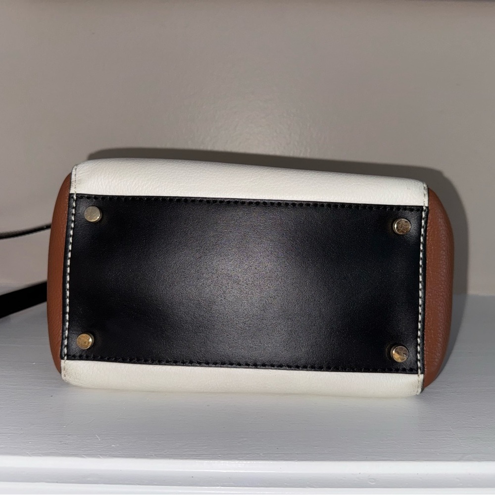 Kate Spade Houston Street Leo Pebble Leather Color Block Satchel Crossbody Bag - Picture 7 of 12